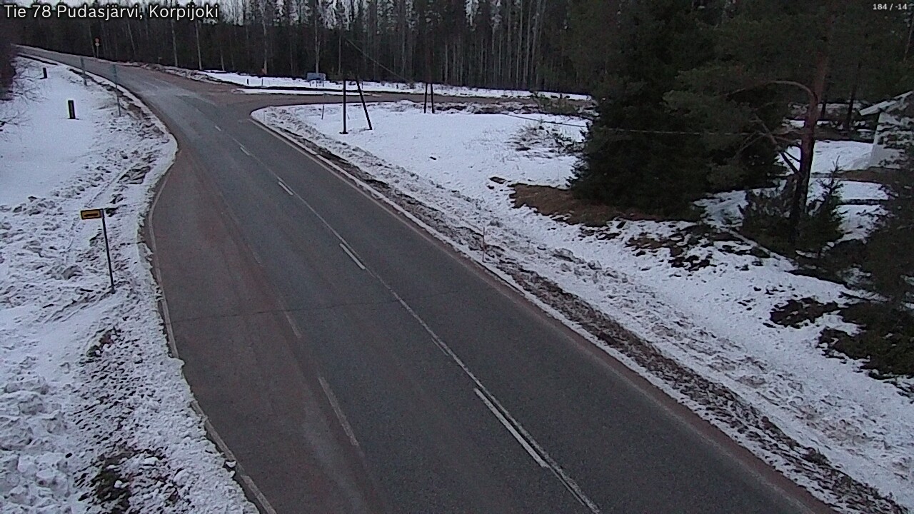 Kelikamerat Kuva Tie 78 Pudasjärvi, Korpijo, Pudasjärvi, Pohjois-Pohjanmaa