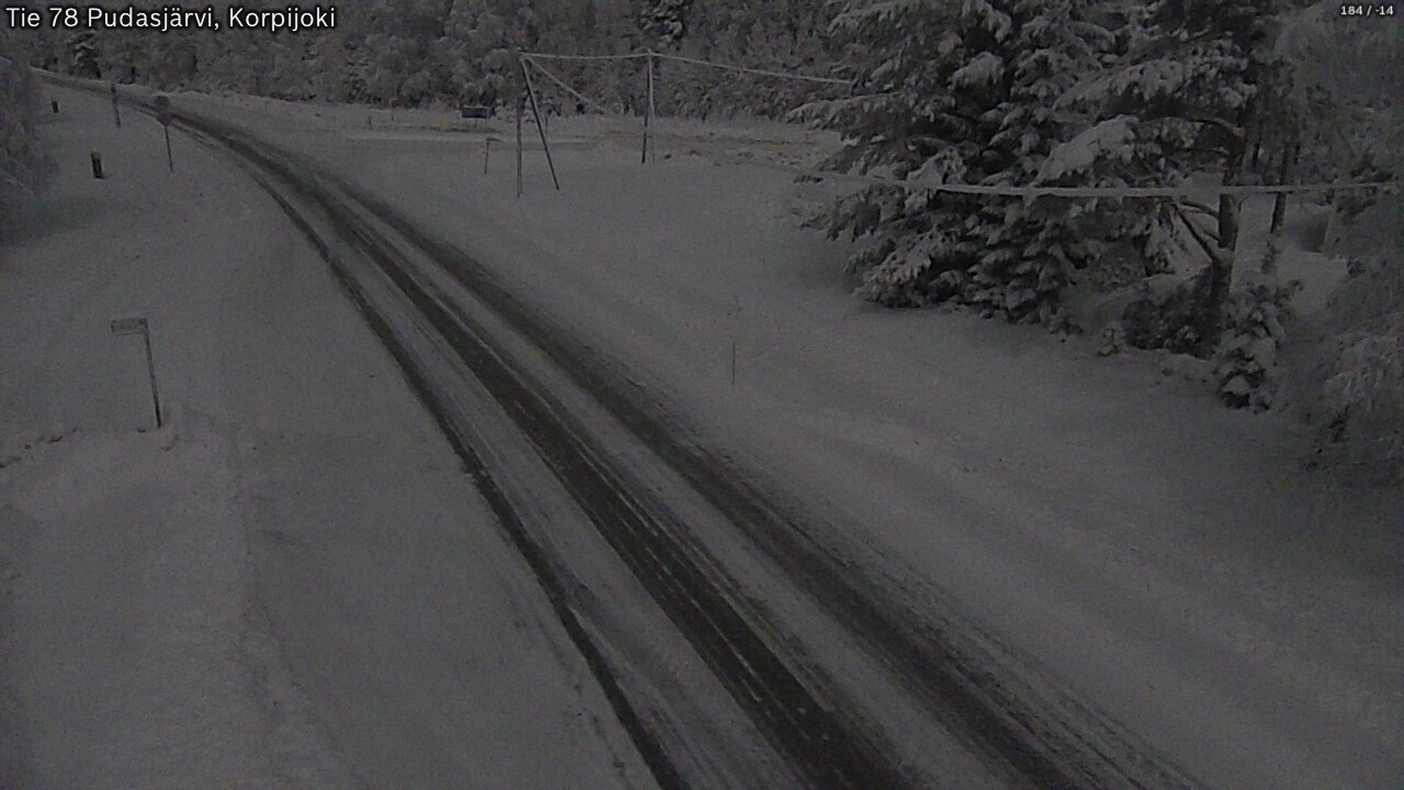Kelikamerat Kuva Tie 78 Pudasjärvi, Korpijo, Pudasjärvi, Pohjois-Pohjanmaa