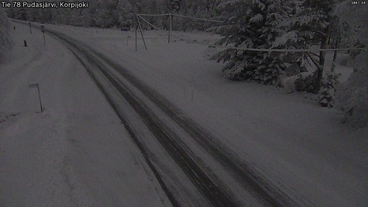 Kelikamerat Kuva Tie 78 Pudasjärvi, Korpijo, Pudasjärvi, Pohjois-Pohjanmaa