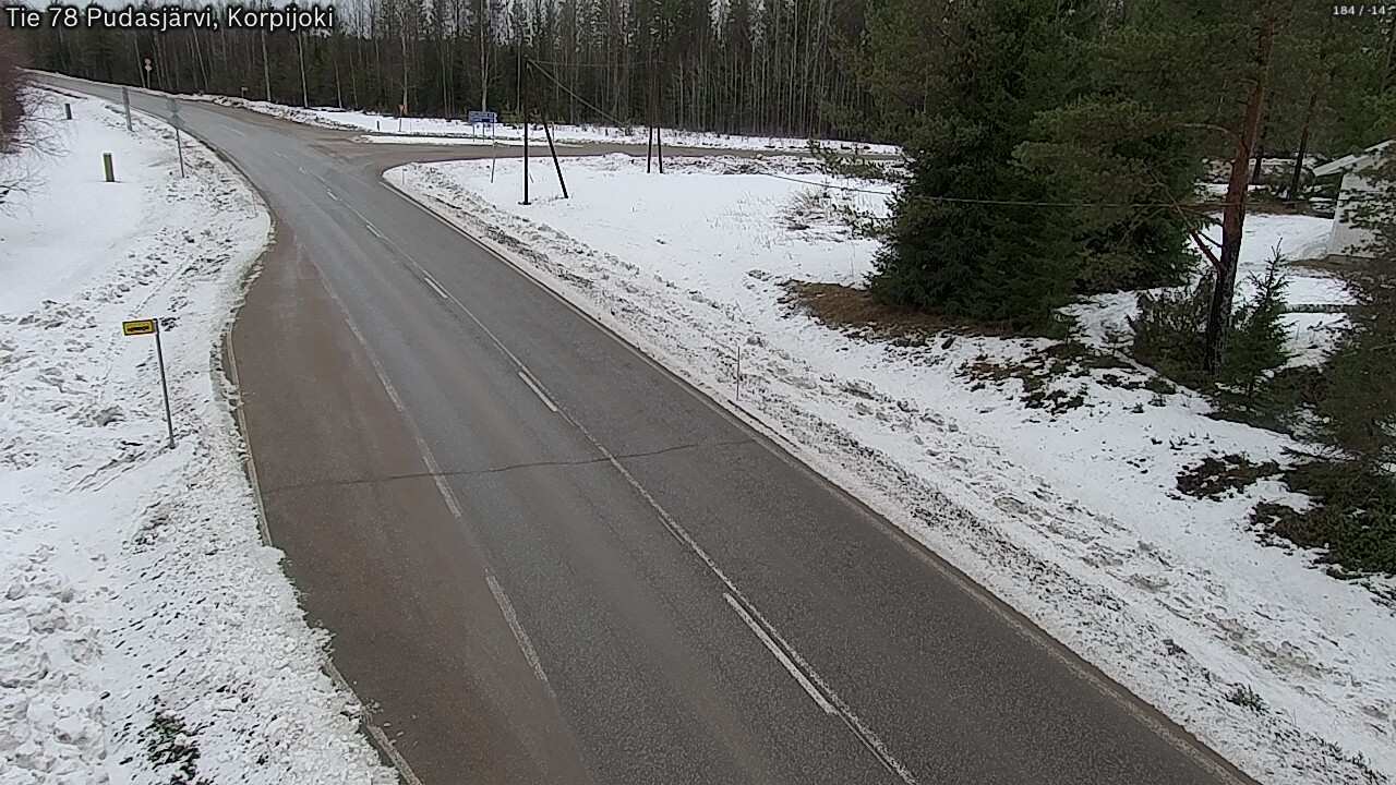 Kelikamerat Kuva Tie 78 Pudasjärvi, Korpijo, Pudasjärvi, Pohjois-Pohjanmaa