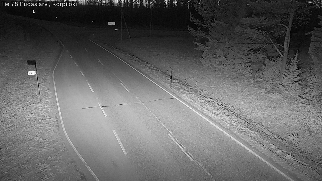 Kelikamerat Kuva Tie 78 Pudasjärvi, Korpijo, Pudasjärvi, Pohjois-Pohjanmaa