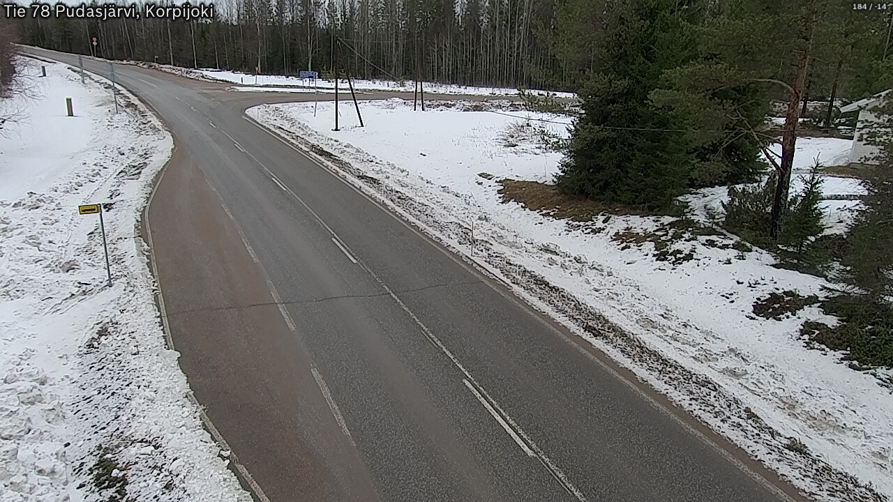 Kelikamerat Kuva Tie 78 Pudasjärvi, Korpijo, Pudasjärvi, Pohjois-Pohjanmaa