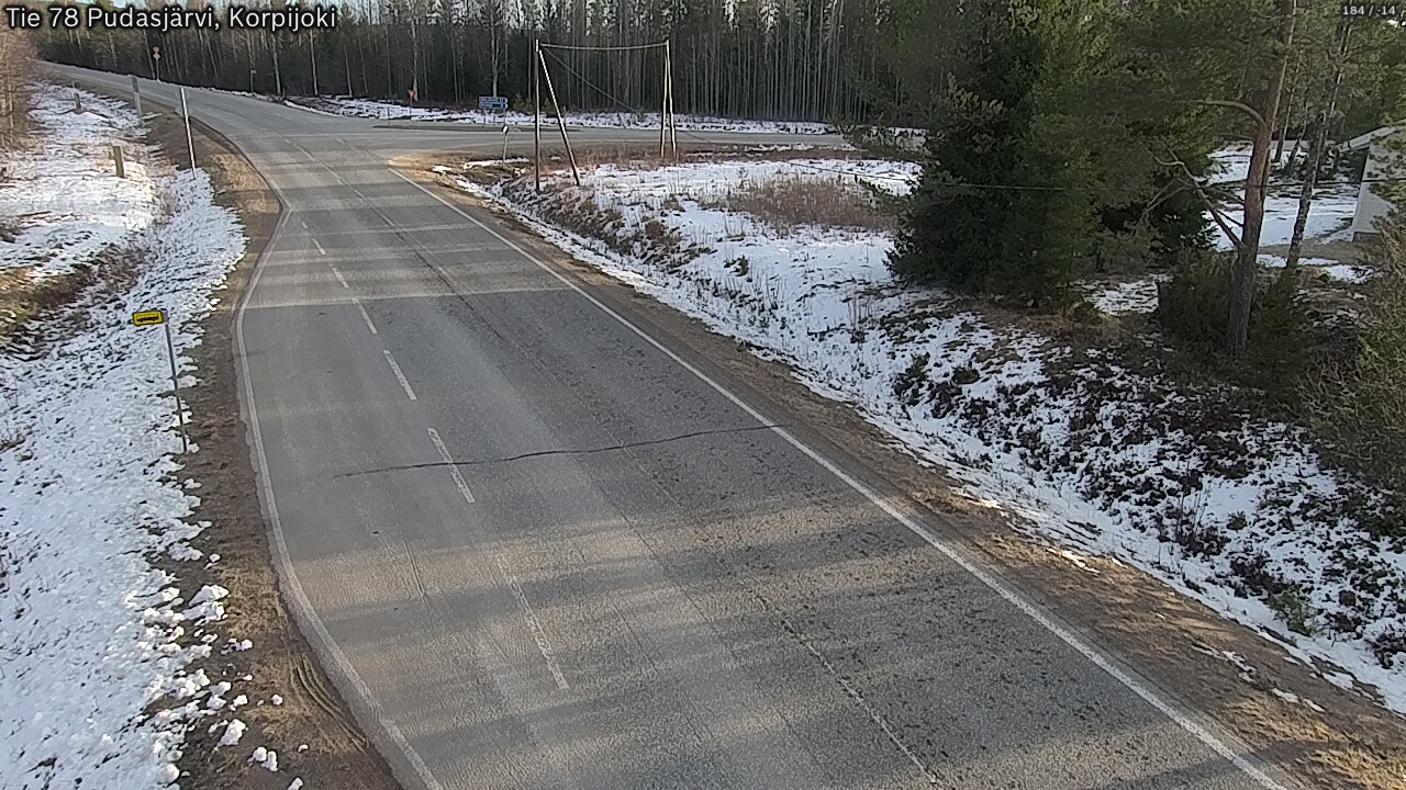 Kelikamerat Kuva Tie 78 Pudasjärvi, Korpijo, Pudasjärvi, Pohjois-Pohjanmaa