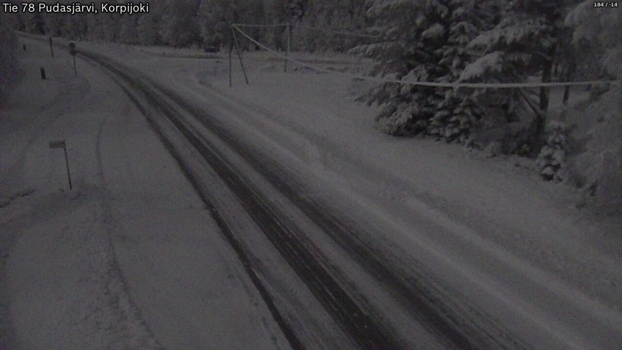 Kelikamerat Kuva Tie 78 Pudasjärvi, Korpijo, Pudasjärvi, Pohjois-Pohjanmaa