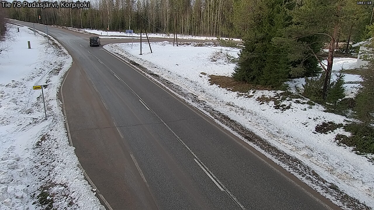 Kelikamerat Kuva Tie 78 Pudasjärvi, Korpijo, Pudasjärvi, Pohjois-Pohjanmaa