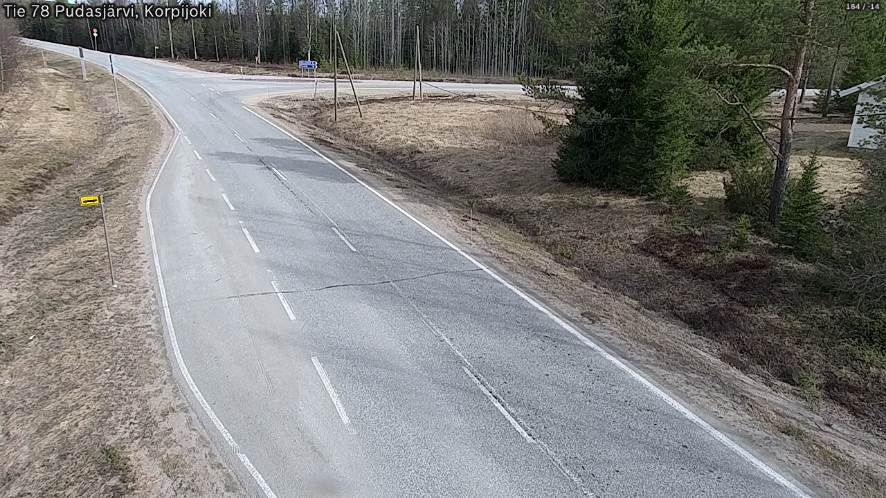 Kelikamerat Kuva Tie 78 Pudasjärvi, Korpijo, Pudasjärvi, Pohjois-Pohjanmaa