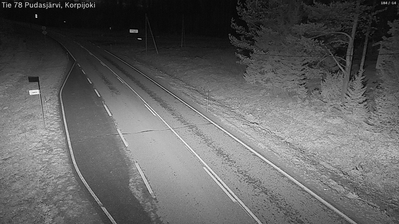 Kelikamerat Kuva Tie 78 Pudasjärvi, Korpijo, Pudasjärvi, Pohjois-Pohjanmaa