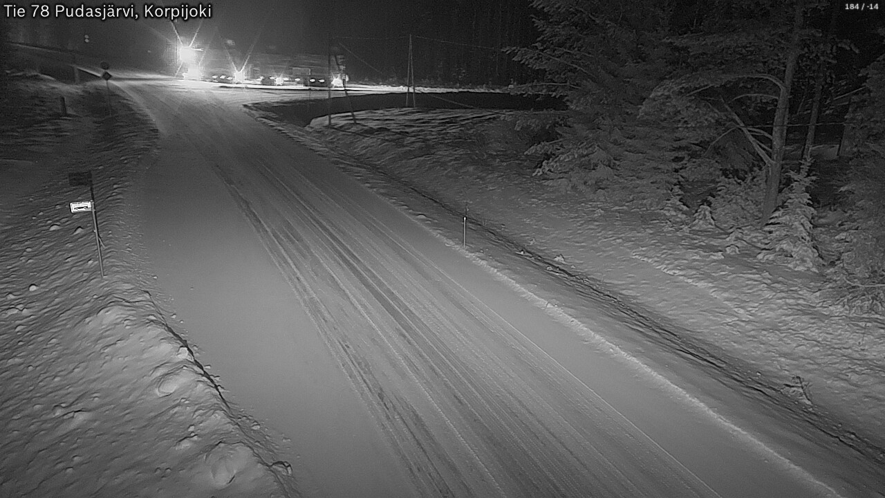 Weather Camera Image Road 78 Pudasjärvi, Korpijoki, Pudasjärvi, Pohjois-Pohjanmaa