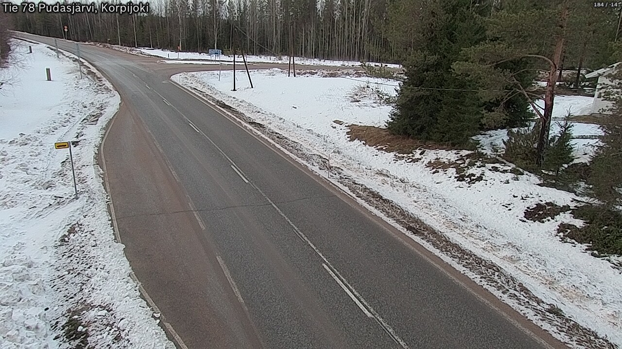 Kelikamerat Kuva Tie 78 Pudasjärvi, Korpijo, Pudasjärvi, Pohjois-Pohjanmaa