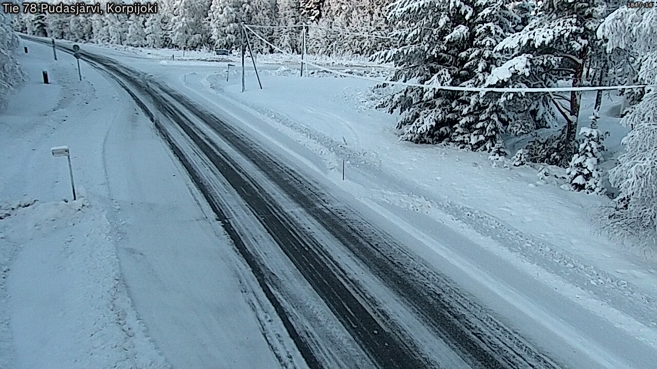 Weather Camera Image Road 78 Pudasjärvi, Korpijoki, Pudasjärvi, Pohjois-Pohjanmaa