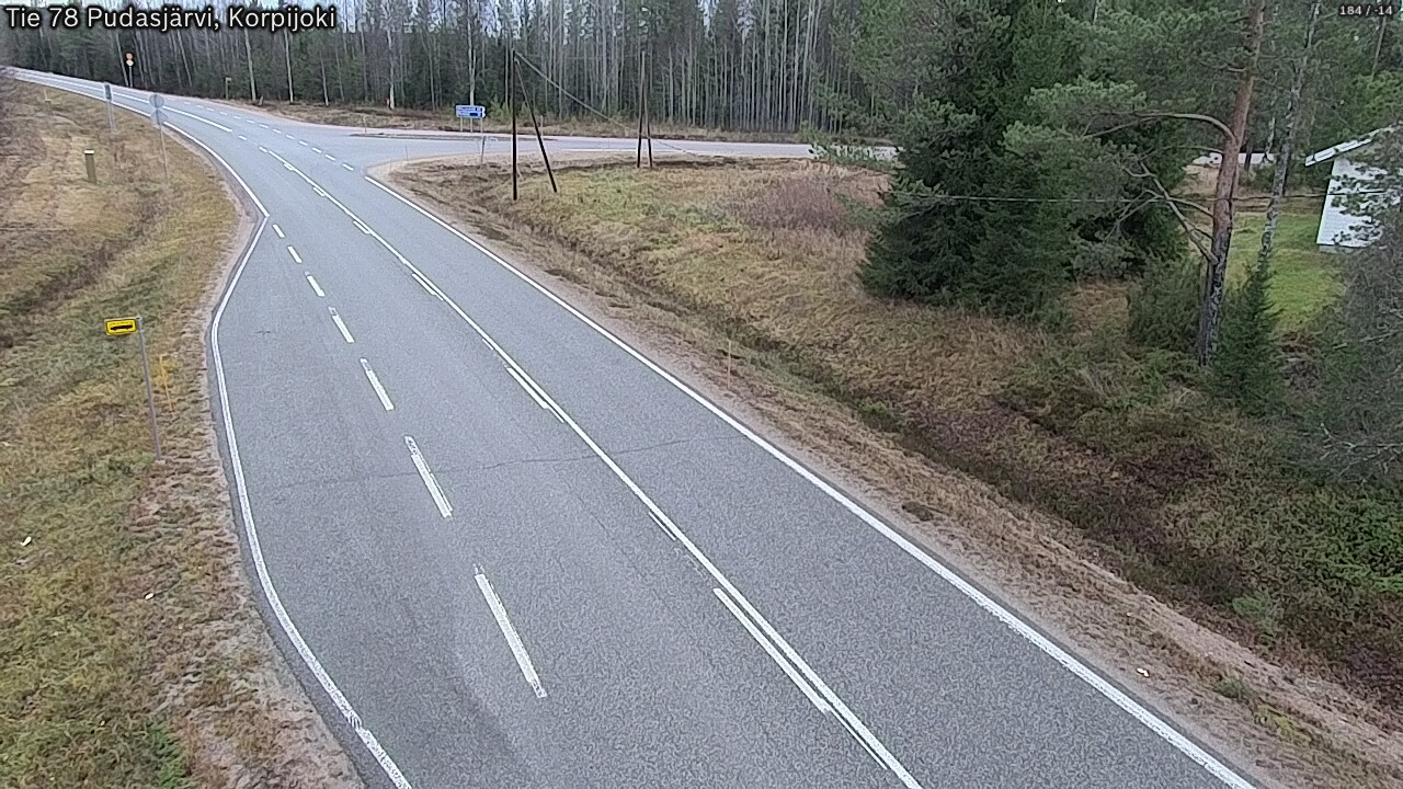 Kelikamerat Kuva Tie 78 Pudasjärvi, Korpijo, Pudasjärvi, Pohjois-Pohjanmaa