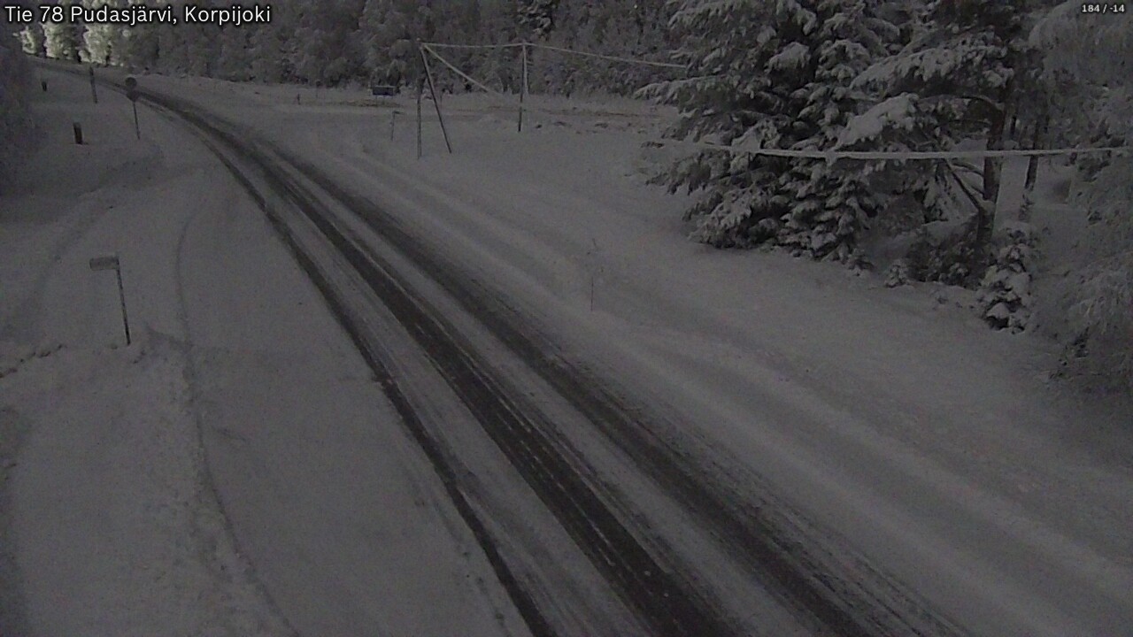 Kelikamerat Kuva Tie 78 Pudasjärvi, Korpijo, Pudasjärvi, Pohjois-Pohjanmaa