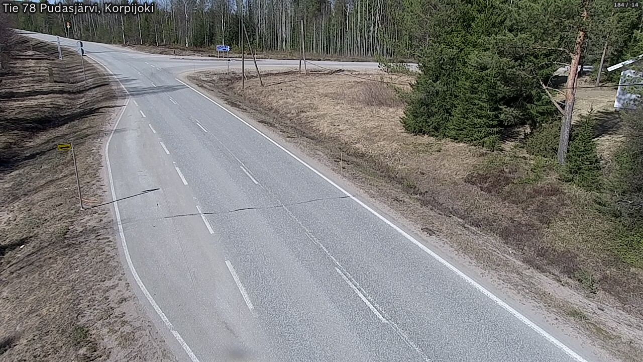 Kelikamerat Kuva Tie 78 Pudasjärvi, Korpijo, Pudasjärvi, Pohjois-Pohjanmaa