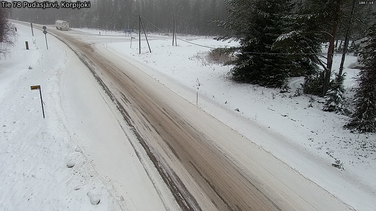 Weather Camera Image Road 78 Pudasjärvi, Korpijoki, Pudasjärvi, Pohjois-Pohjanmaa