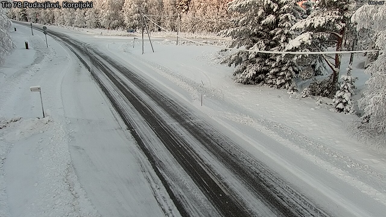 Weather Camera Image Road 78 Pudasjärvi, Korpijoki, Pudasjärvi, Pohjois-Pohjanmaa