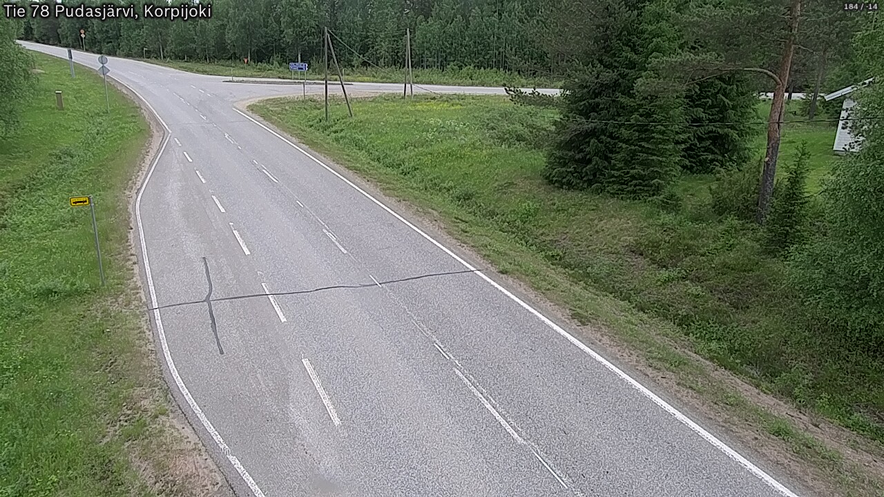 Kelikamerat Kuva Tie 78 Pudasjärvi, Korpijo, Pudasjärvi, Pohjois-Pohjanmaa