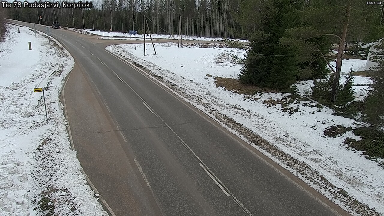 Kelikamerat Kuva Tie 78 Pudasjärvi, Korpijo, Pudasjärvi, Pohjois-Pohjanmaa