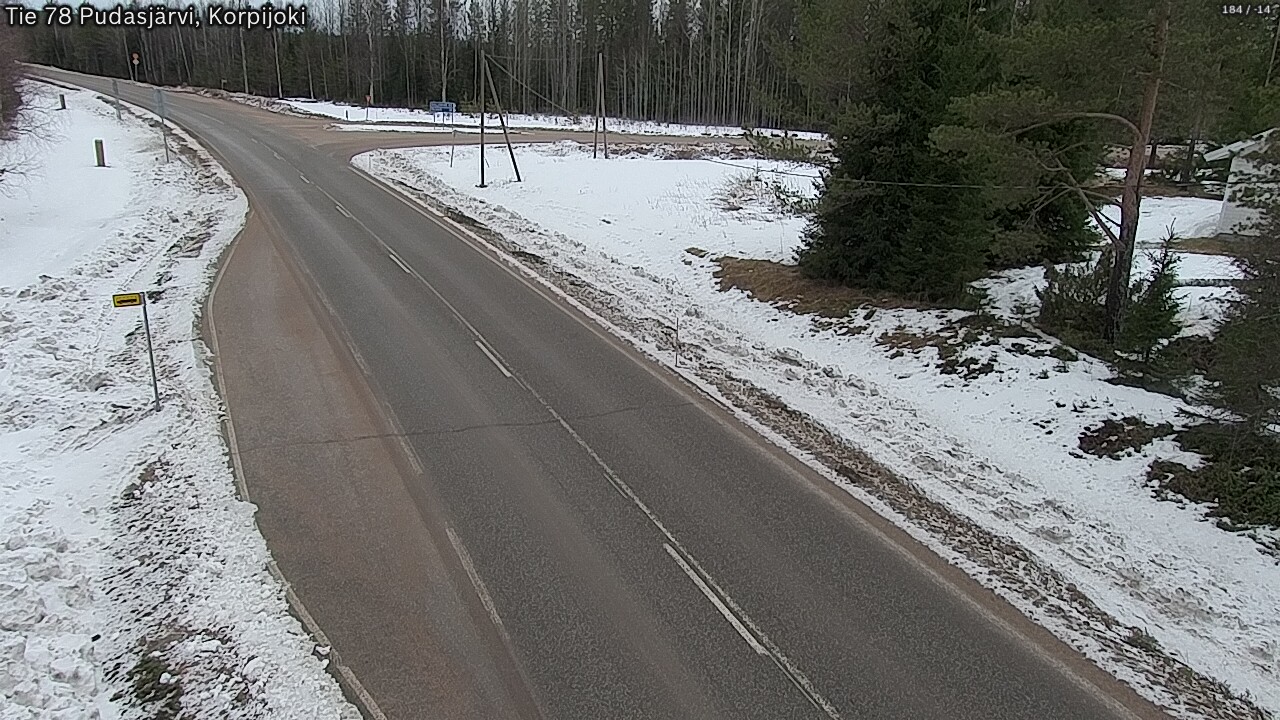 Kelikamerat Kuva Tie 78 Pudasjärvi, Korpijo, Pudasjärvi, Pohjois-Pohjanmaa