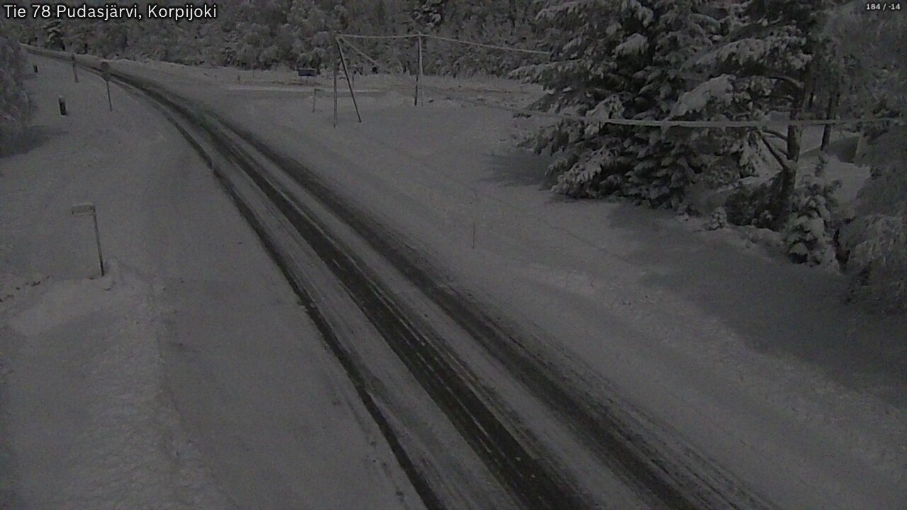 Kelikamerat Kuva Tie 78 Pudasjärvi, Korpijo, Pudasjärvi, Pohjois-Pohjanmaa