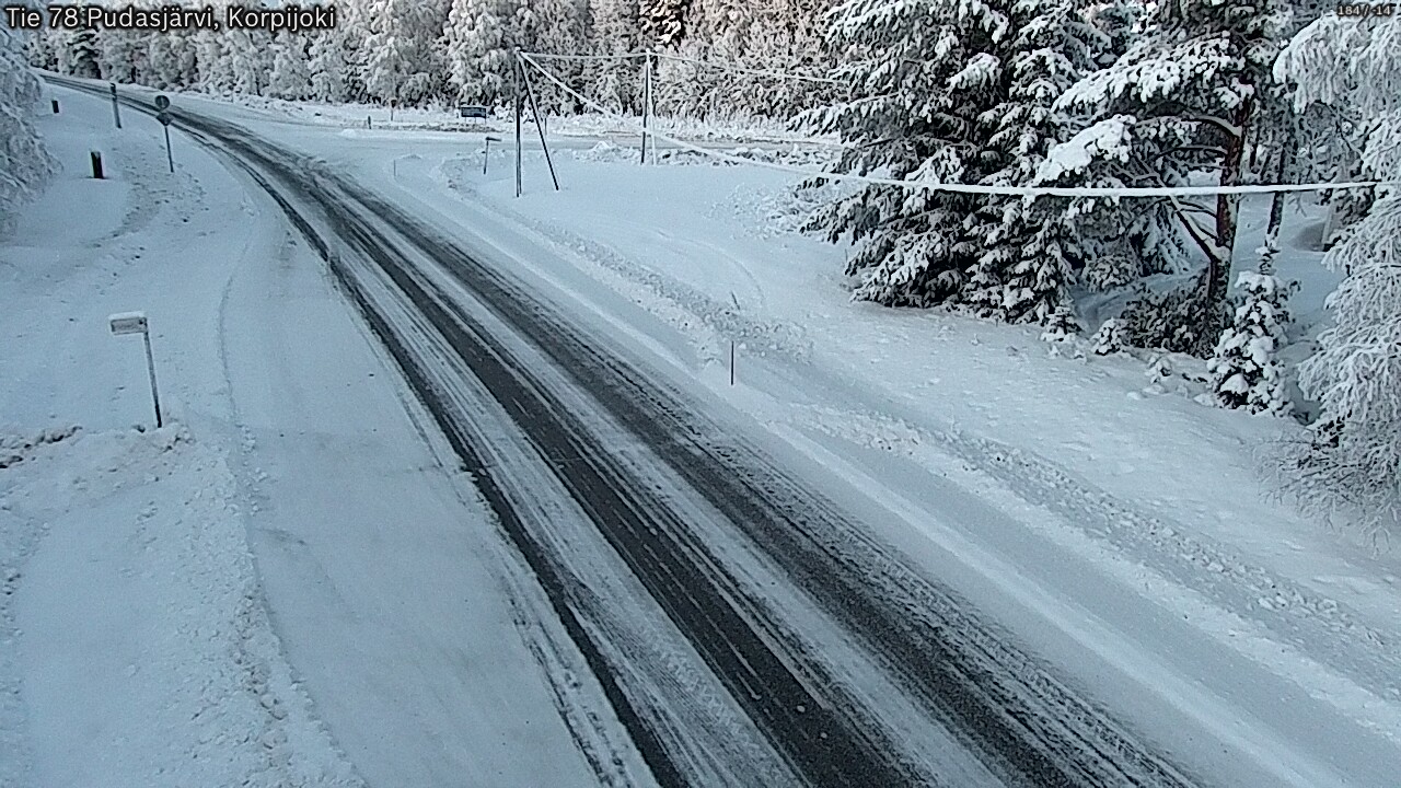 Weather Camera Image Road 78 Pudasjärvi, Korpijoki, Pudasjärvi, Pohjois-Pohjanmaa