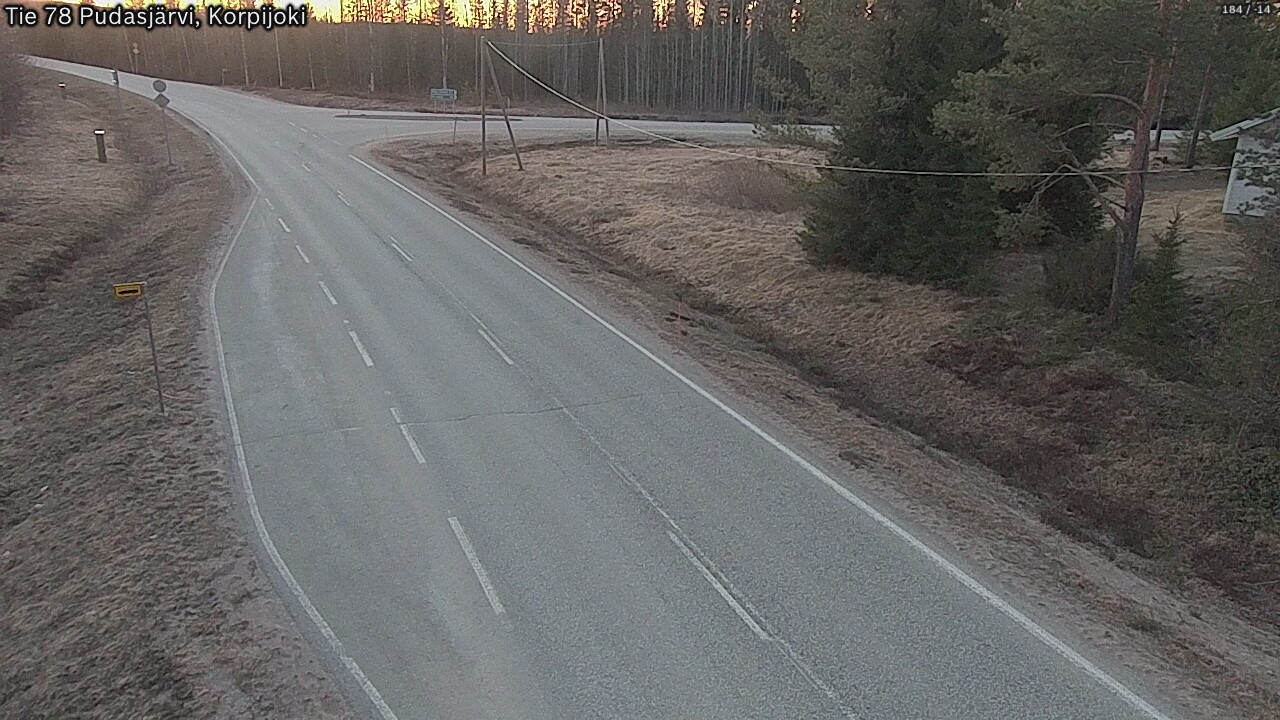 Kelikamerat Kuva Tie 78 Pudasjärvi, Korpijo, Pudasjärvi, Pohjois-Pohjanmaa