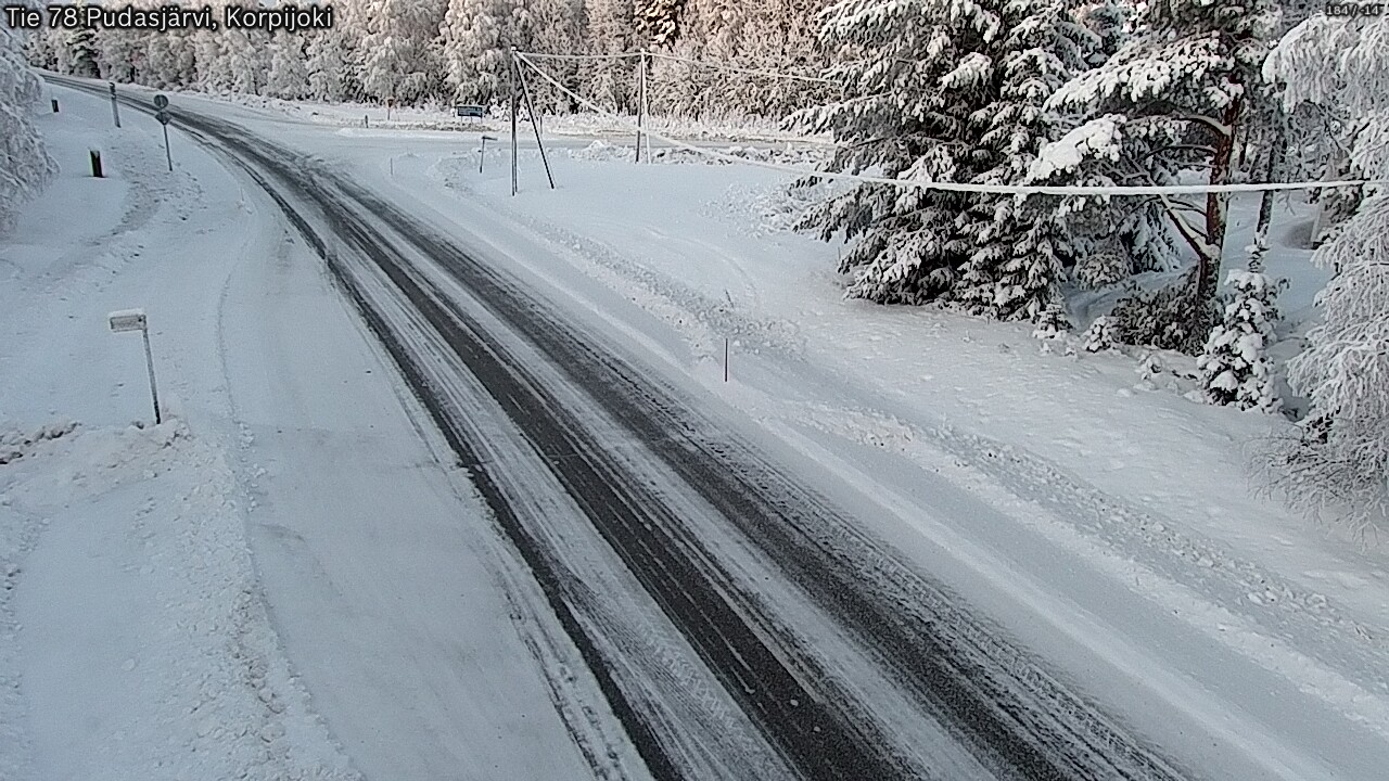 Weather Camera Image Road 78 Pudasjärvi, Korpijoki, Pudasjärvi, Pohjois-Pohjanmaa