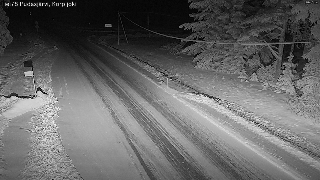 Kelikamerat Kuva Tie 78 Pudasjärvi, Korpijo, Pudasjärvi, Pohjois-Pohjanmaa