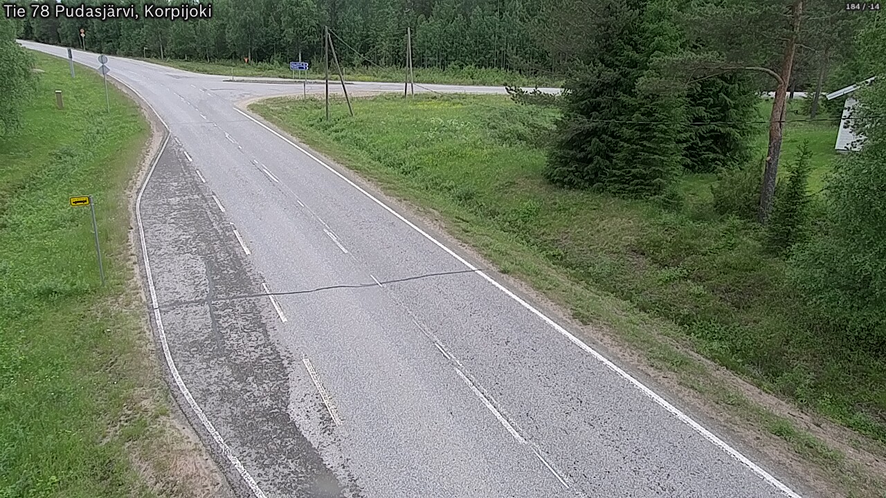 Weather Camera Image Road 78 Pudasjärvi, Korpijoki, Pudasjärvi, Pohjois-Pohjanmaa