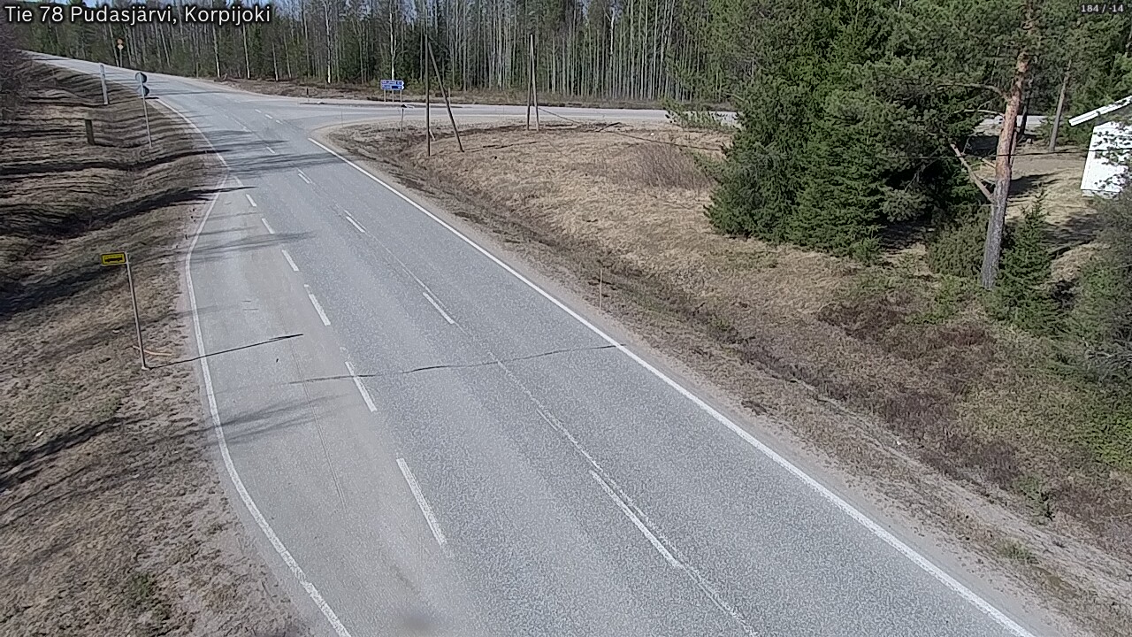 Kelikamerat Kuva Tie 78 Pudasjärvi, Korpijo, Pudasjärvi, Pohjois-Pohjanmaa