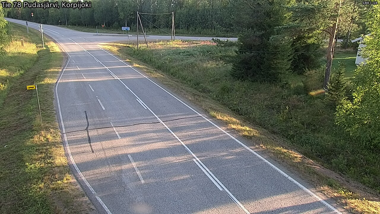 Weather Camera Image Road 78 Pudasjärvi, Korpijoki, Pudasjärvi, Pohjois-Pohjanmaa