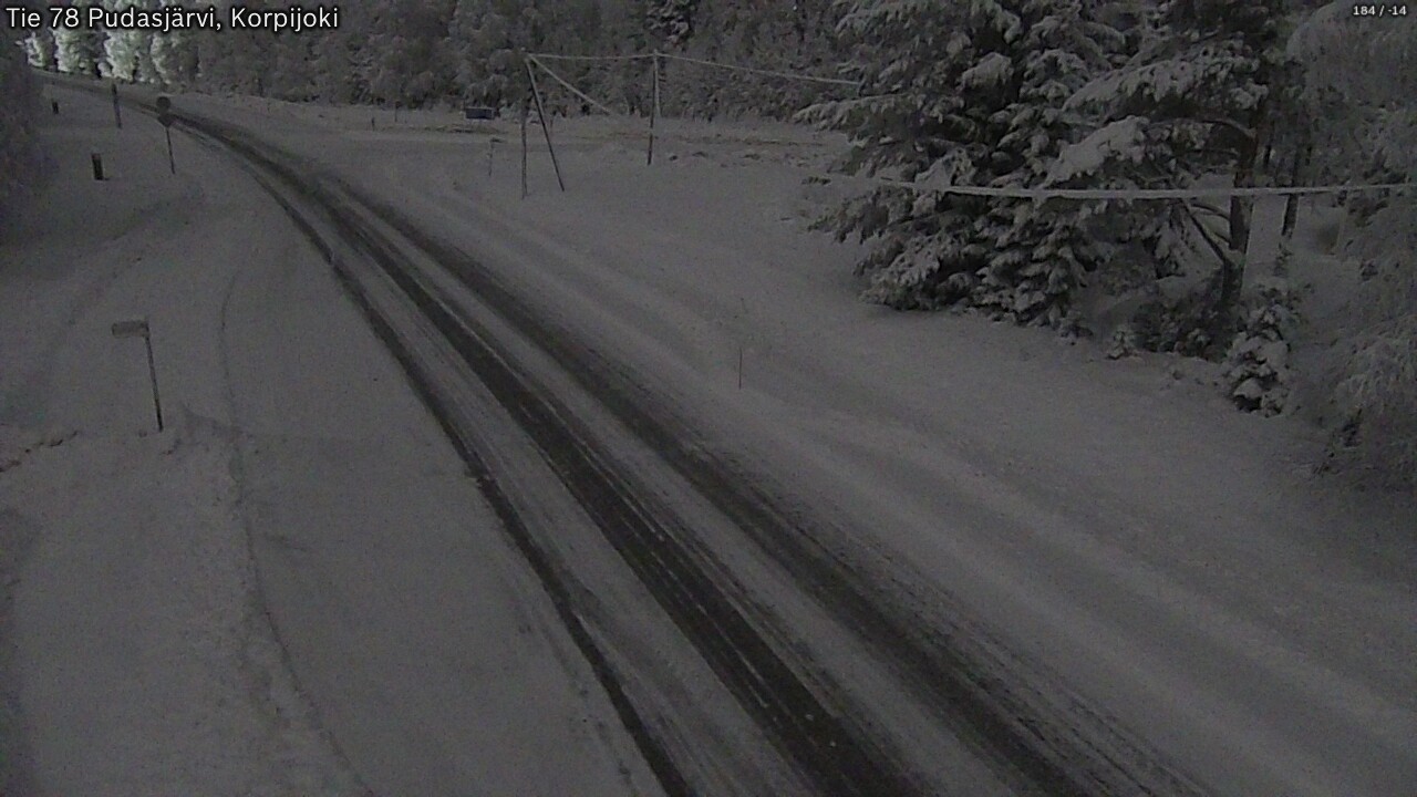 Kelikamerat Kuva Tie 78 Pudasjärvi, Korpijo, Pudasjärvi, Pohjois-Pohjanmaa