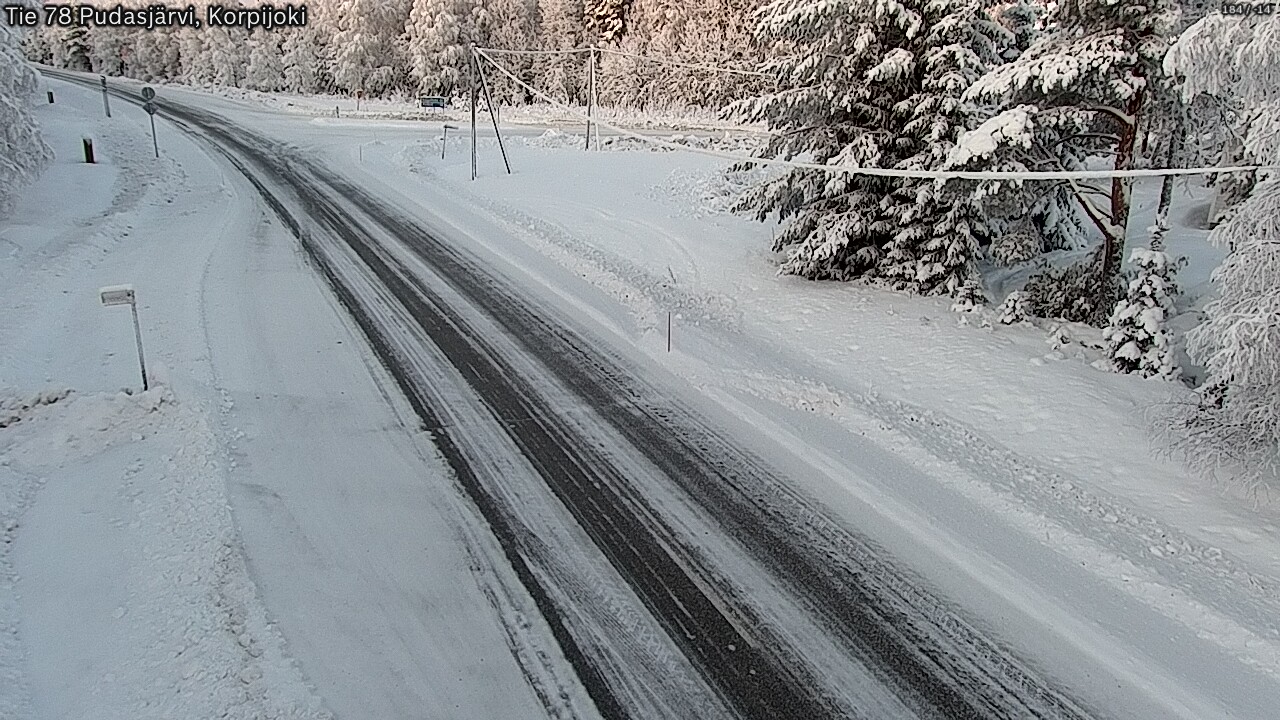 Weather Camera Image Road 78 Pudasjärvi, Korpijoki, Pudasjärvi, Pohjois-Pohjanmaa
