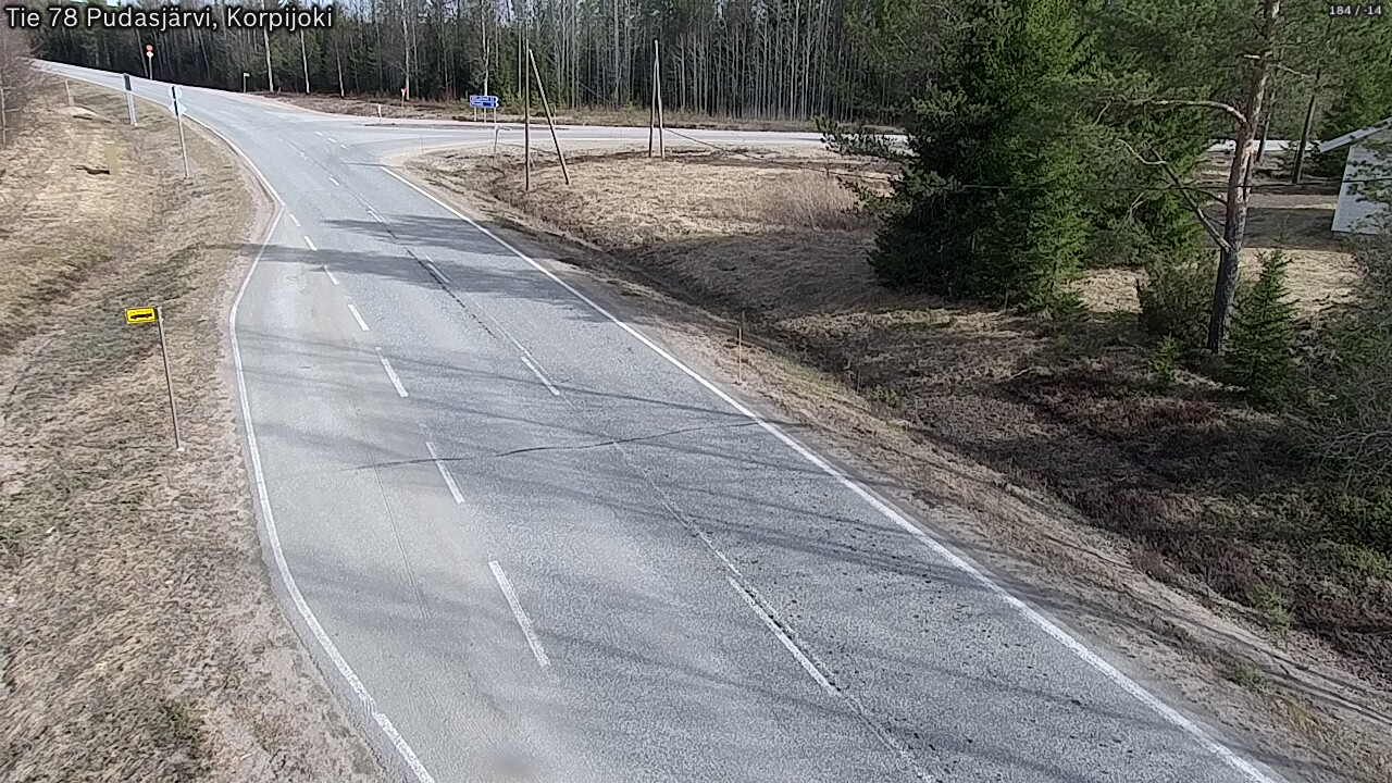 Kelikamerat Kuva Tie 78 Pudasjärvi, Korpijo, Pudasjärvi, Pohjois-Pohjanmaa