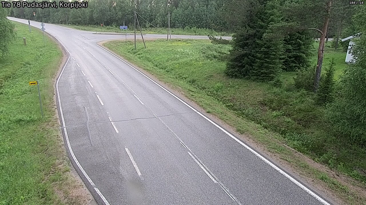 Kelikamerat Kuva Tie 78 Pudasjärvi, Korpijo, Pudasjärvi, Pohjois-Pohjanmaa