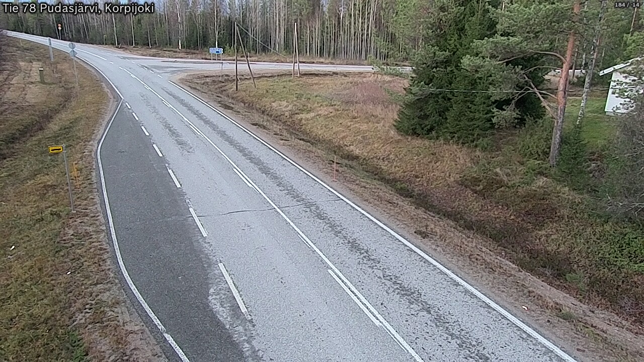 Kelikamerat Kuva Tie 78 Pudasjärvi, Korpijo, Pudasjärvi, Pohjois-Pohjanmaa