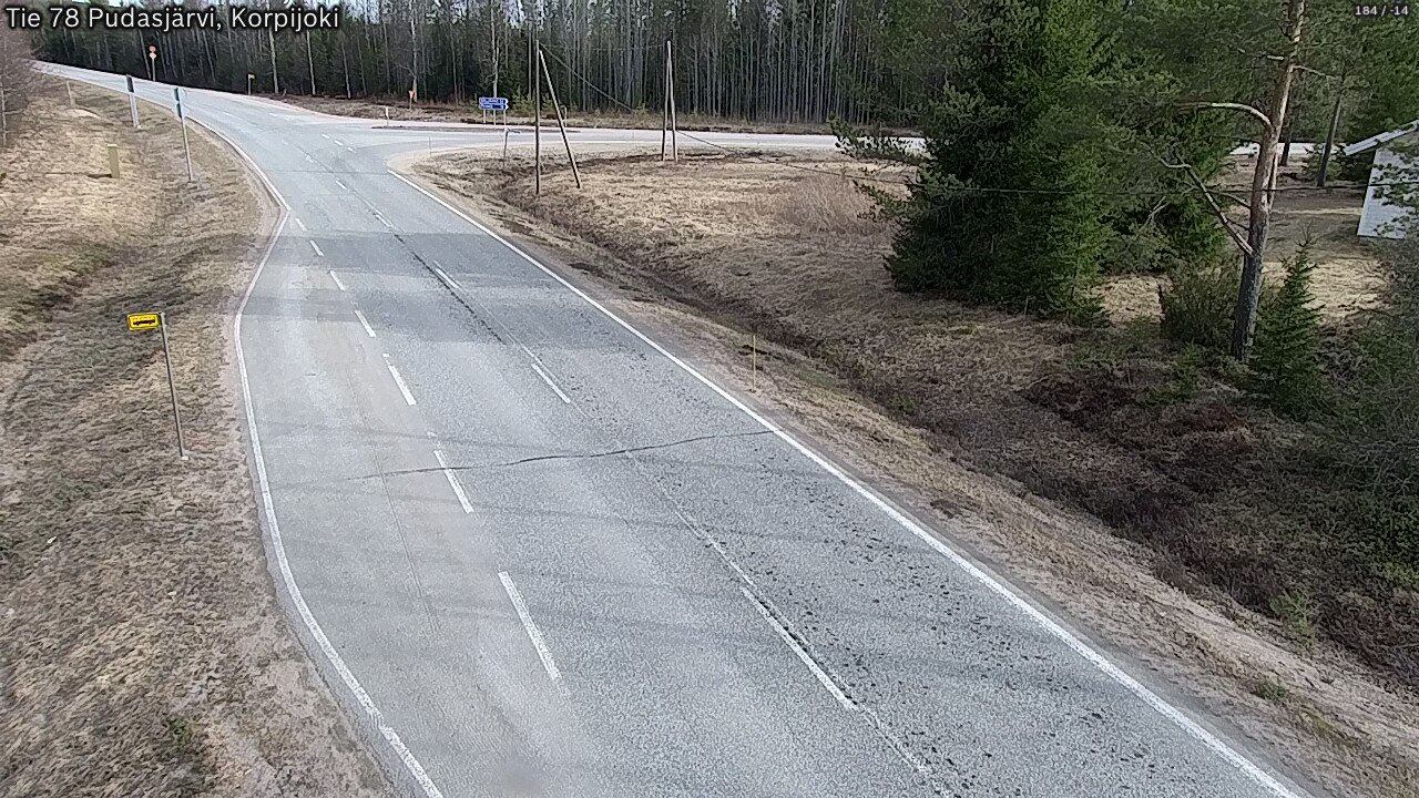 Kelikamerat Kuva Tie 78 Pudasjärvi, Korpijo, Pudasjärvi, Pohjois-Pohjanmaa