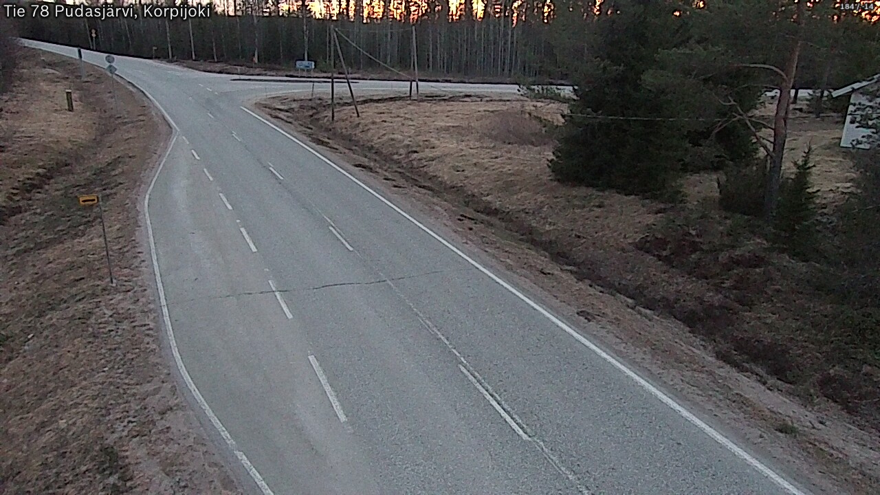 Kelikamerat Kuva Tie 78 Pudasjärvi, Korpijo, Pudasjärvi, Pohjois-Pohjanmaa