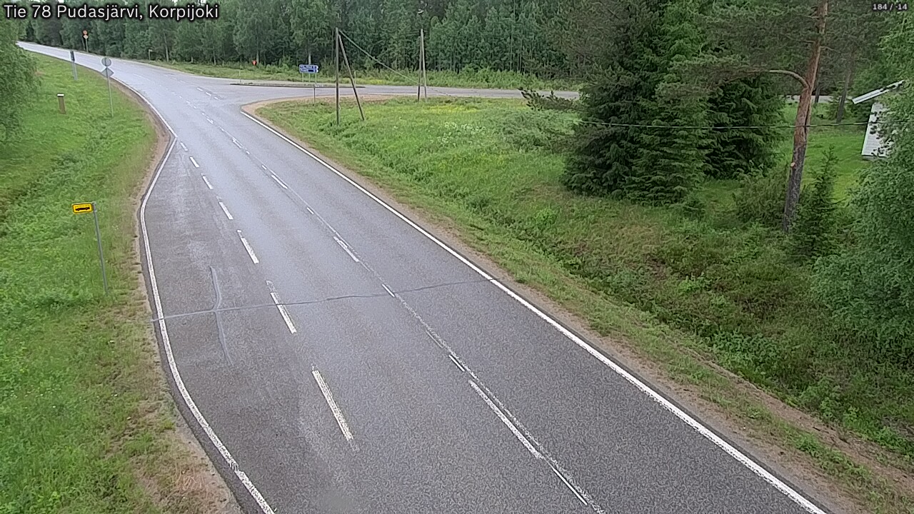 Kelikamerat Kuva Tie 78 Pudasjärvi, Korpijo, Pudasjärvi, Pohjois-Pohjanmaa