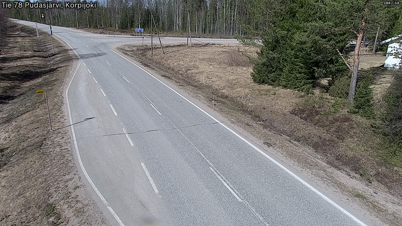 Kelikamerat Kuva Tie 78 Pudasjärvi, Korpijo, Pudasjärvi, Pohjois-Pohjanmaa