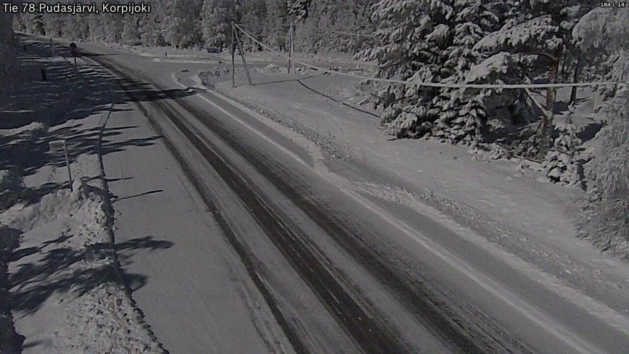Weather Camera Image Road 78 Pudasjärvi, Korpijoki, Pudasjärvi, Pohjois-Pohjanmaa