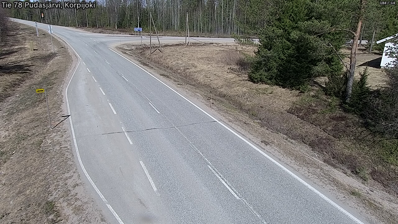 Kelikamerat Kuva Tie 78 Pudasjärvi, Korpijo, Pudasjärvi, Pohjois-Pohjanmaa