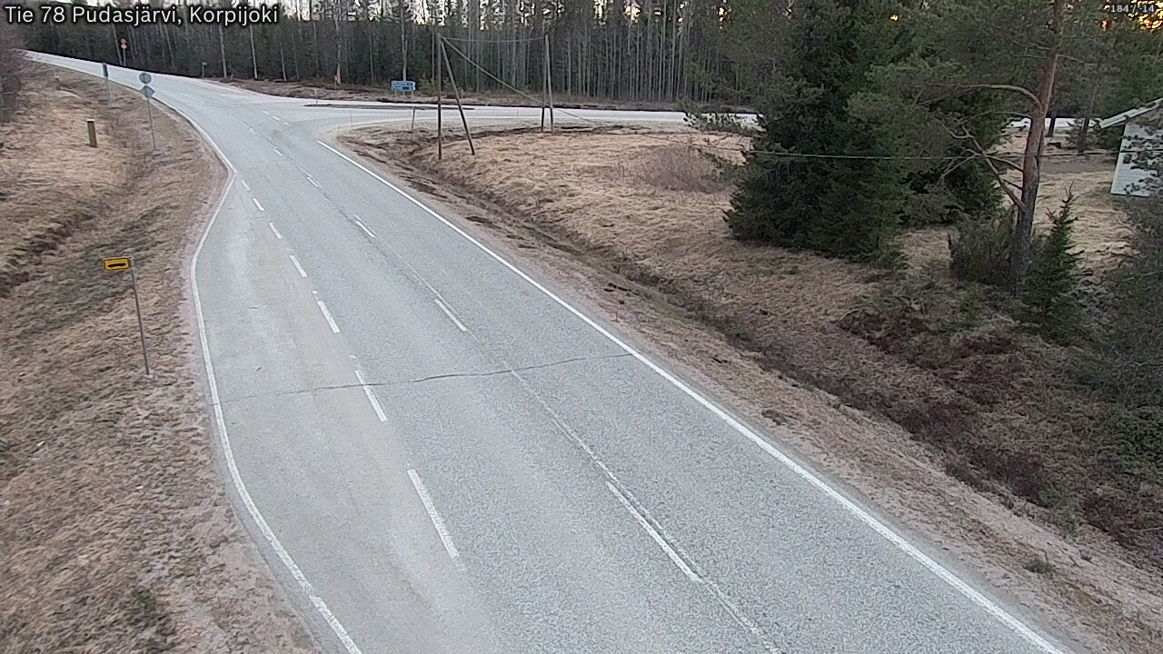 Weather Camera Image Road 78 Pudasjärvi, Korpijoki, Pudasjärvi, Pohjois-Pohjanmaa