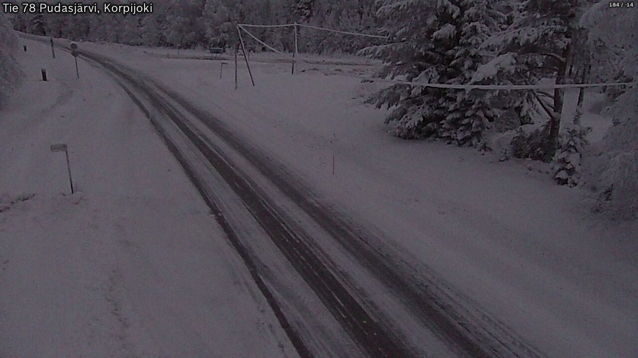 Kelikamerat Kuva Tie 78 Pudasjärvi, Korpijo, Pudasjärvi, Pohjois-Pohjanmaa