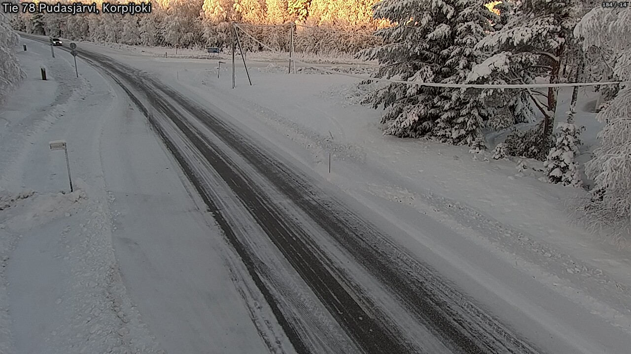 Weather Camera Image Road 78 Pudasjärvi, Korpijoki, Pudasjärvi, Pohjois-Pohjanmaa
