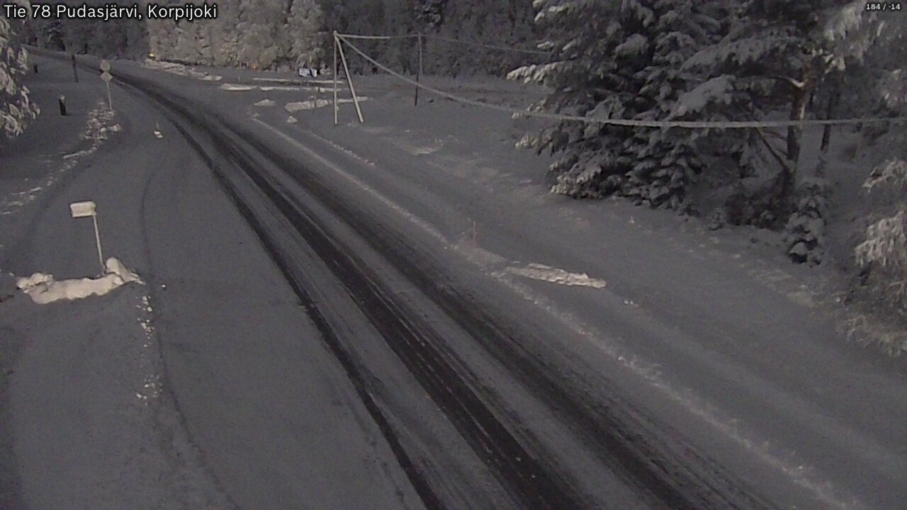 Kelikamerat Kuva Tie 78 Pudasjärvi, Korpijo, Pudasjärvi, Pohjois-Pohjanmaa