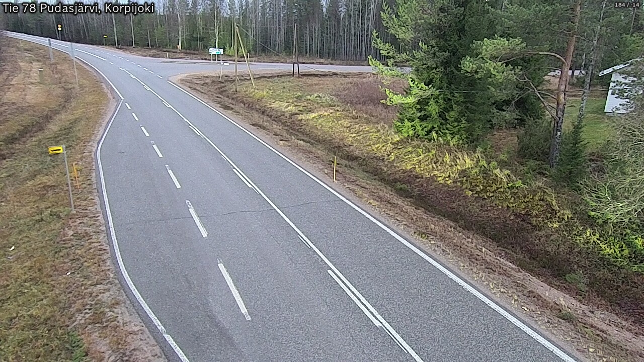 Kelikamerat Kuva Tie 78 Pudasjärvi, Korpijo, Pudasjärvi, Pohjois-Pohjanmaa