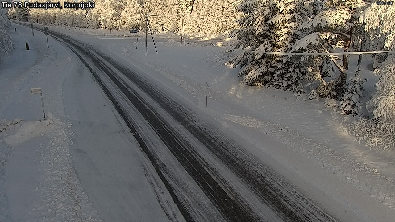Weather Camera Image Road 78 Pudasjärvi, Korpijoki, Pudasjärvi, Pohjois-Pohjanmaa