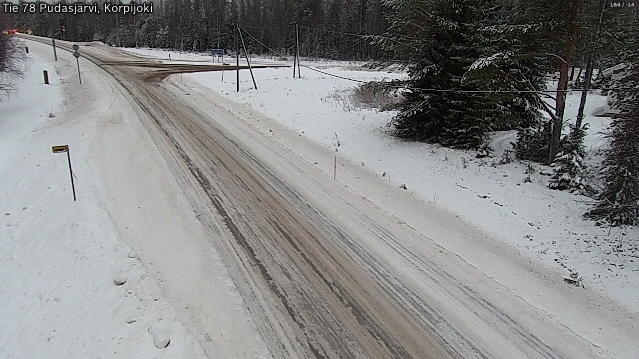Weather Camera Image Road 78 Pudasjärvi, Korpijoki, Pudasjärvi, Pohjois-Pohjanmaa