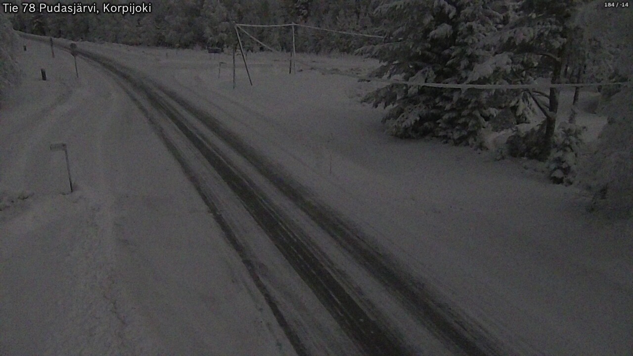 Kelikamerat Kuva Tie 78 Pudasjärvi, Korpijo, Pudasjärvi, Pohjois-Pohjanmaa