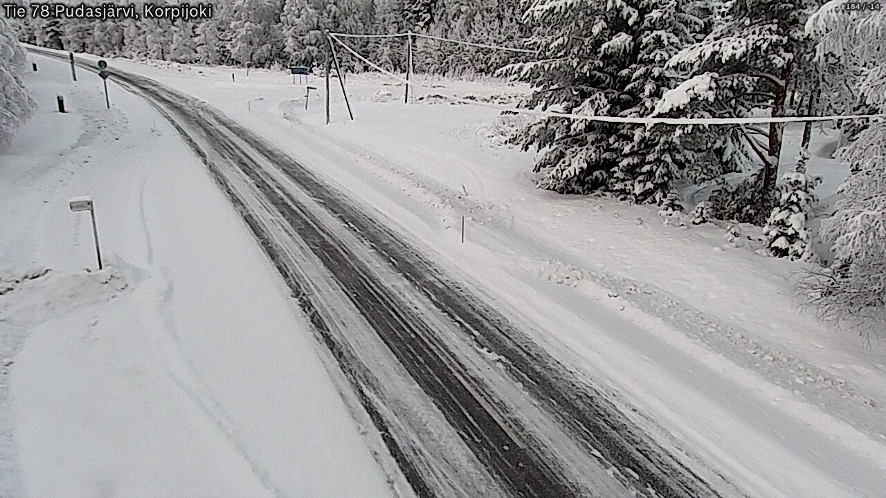 Kelikamerat Kuva Tie 78 Pudasjärvi, Korpijo, Pudasjärvi, Pohjois-Pohjanmaa